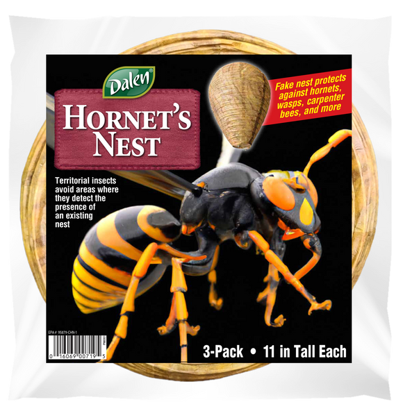 Dalen Fake Hornet's Nest - Wasp & Bee Territorial Nesting Repellent - 3 Pack