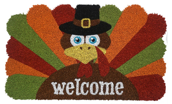 Briarwood Lane Give Thanks Turkey Holiday Natural Fiber Coir Doormat