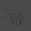 Holiday Bright Lights Twigs 60L Warm White Lights Stems with Brown Tape - Set of 3